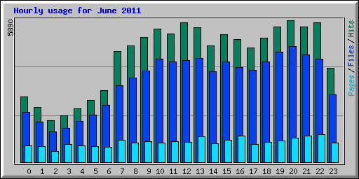 Hourly usage for June 2011