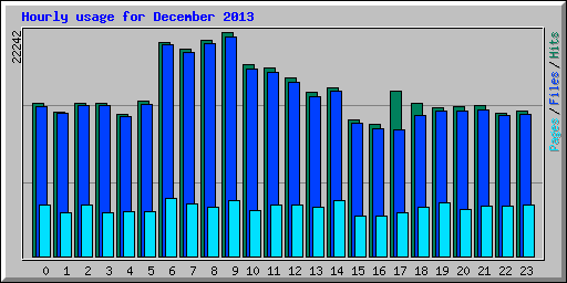 Hourly usage for December 2013