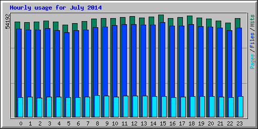 Hourly usage for July 2014