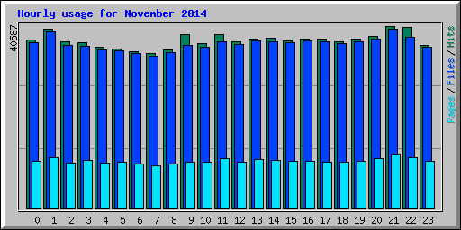 Hourly usage for November 2014