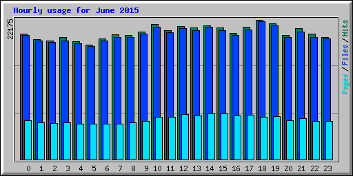 Hourly usage for June 2015