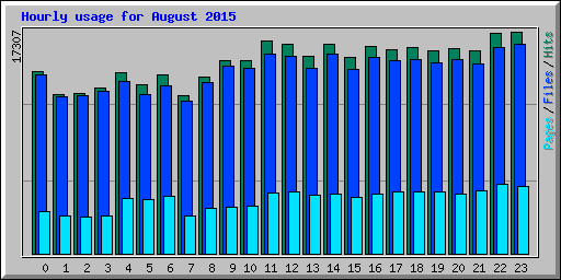 Hourly usage for August 2015