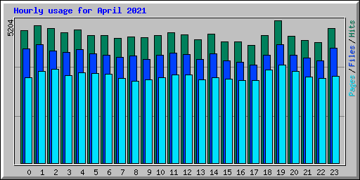 Hourly usage for April 2021