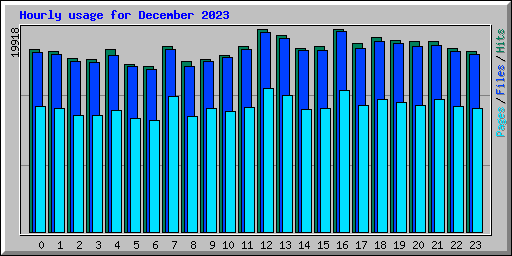 Hourly usage for December 2023