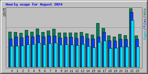 Hourly usage for August 2024