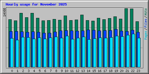 Hourly usage for November 2025